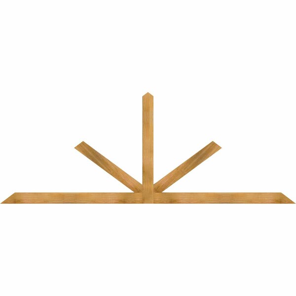 Ekena Millwork Saratoga Rough Sawn Timber Gable Bracket, Western Red Cedar, 108"W x 40"H x 2"D x 4"F, 9/12 Pitch GBW108X40X0204SAR00RWR - main